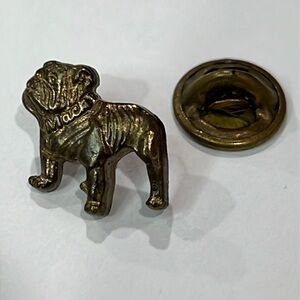 Vintage Mack Truck BULLDOG Company Emblem Lapel Hat Pin Tie Tac Gold Tone 1960s